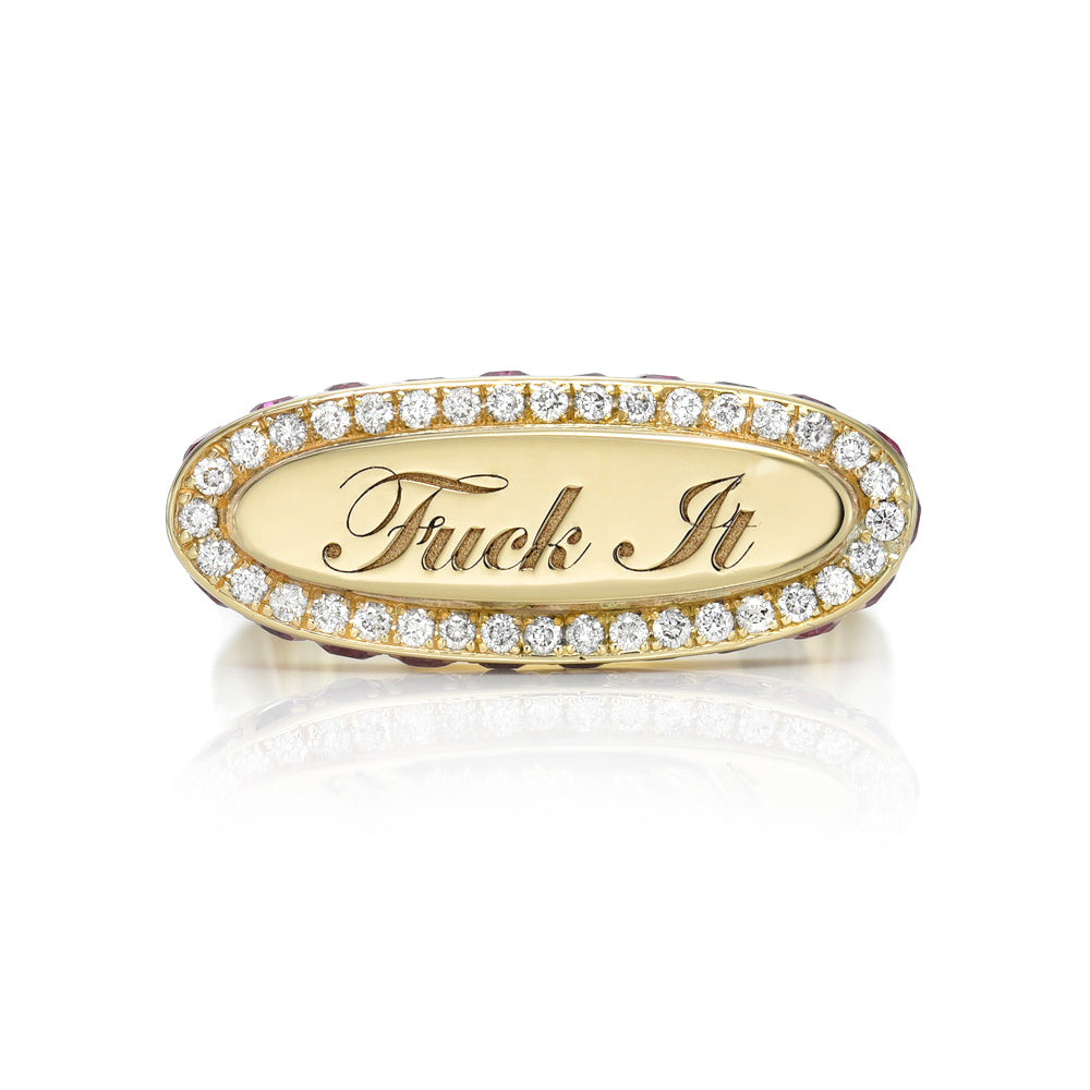 FUCK IT SIGNET RING 箱あり Fuck It Signet – DRU.