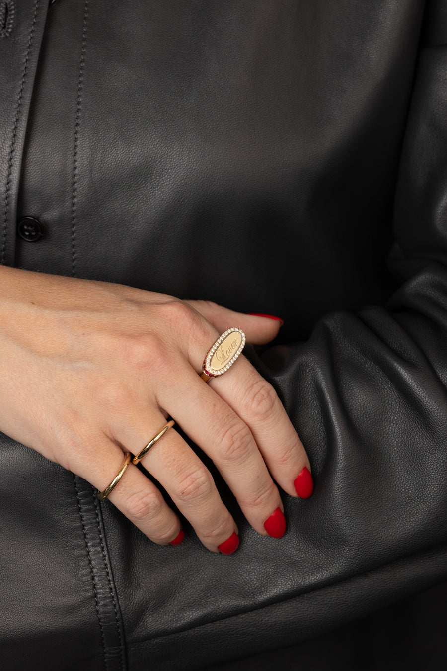 Ruby and Diamond Lover Signet