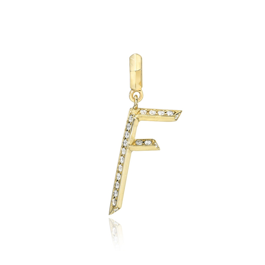 Diamond F Charm