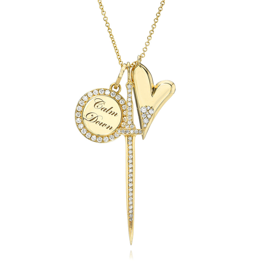 Diamond Heart Charm Necklace