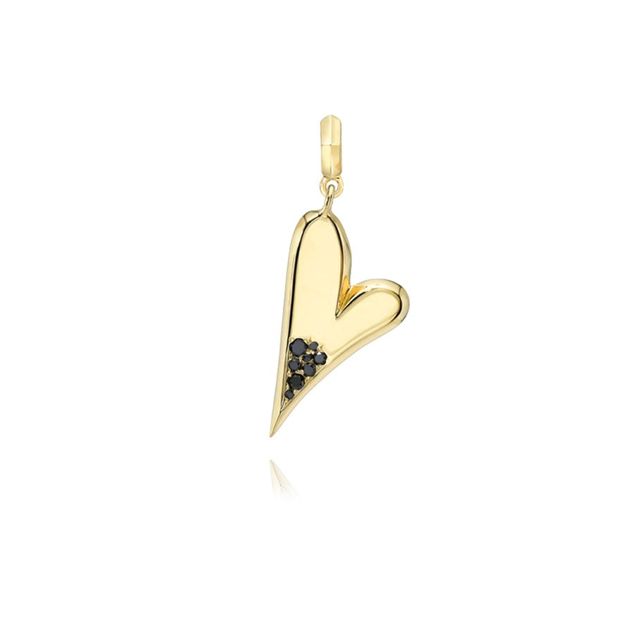 Black Diamond Heart Charm