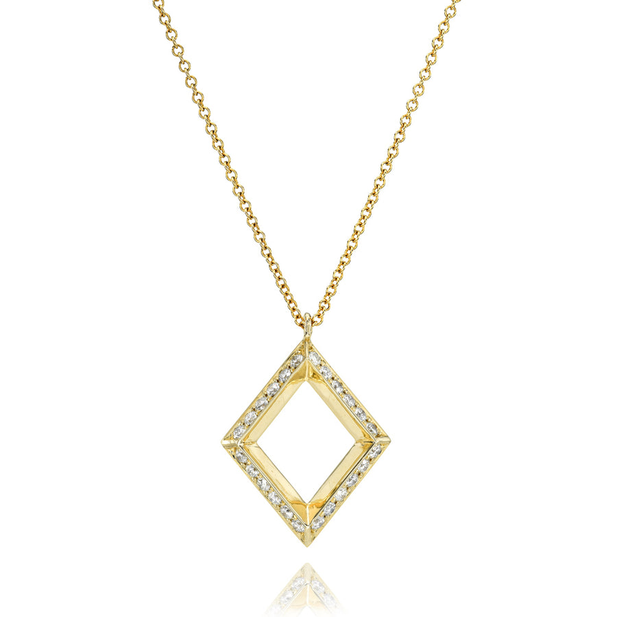 Diamond O Charm Necklace