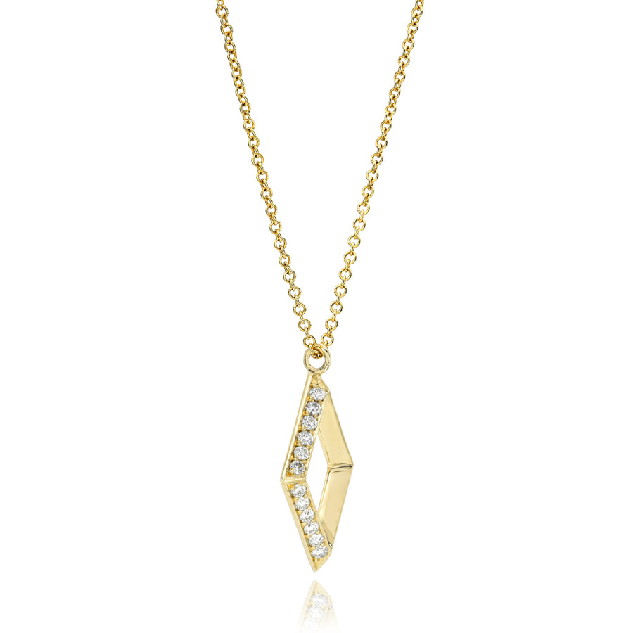 Diamond O Charm Necklace