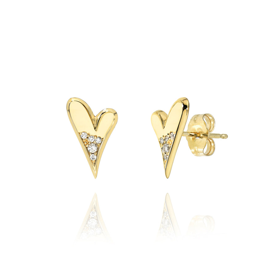 Diamond Baby Heart Studs