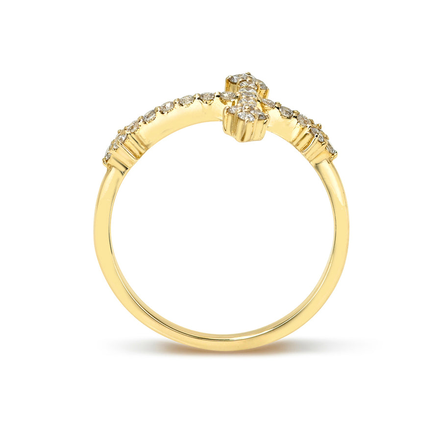 Diamond Cross Your Fingers Ring