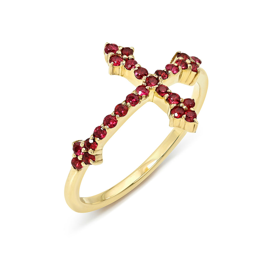 Ruby Cross Your Fingers Ring