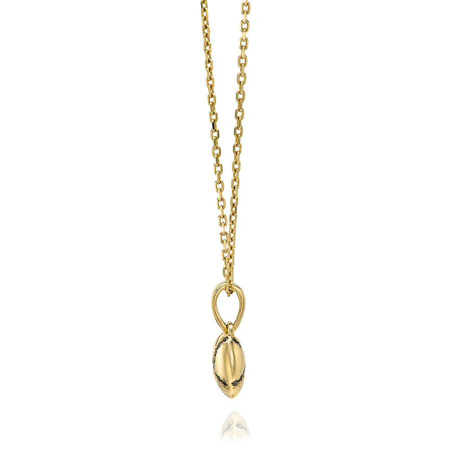 Black Diamond Baby Kintsugi Heart Pendant