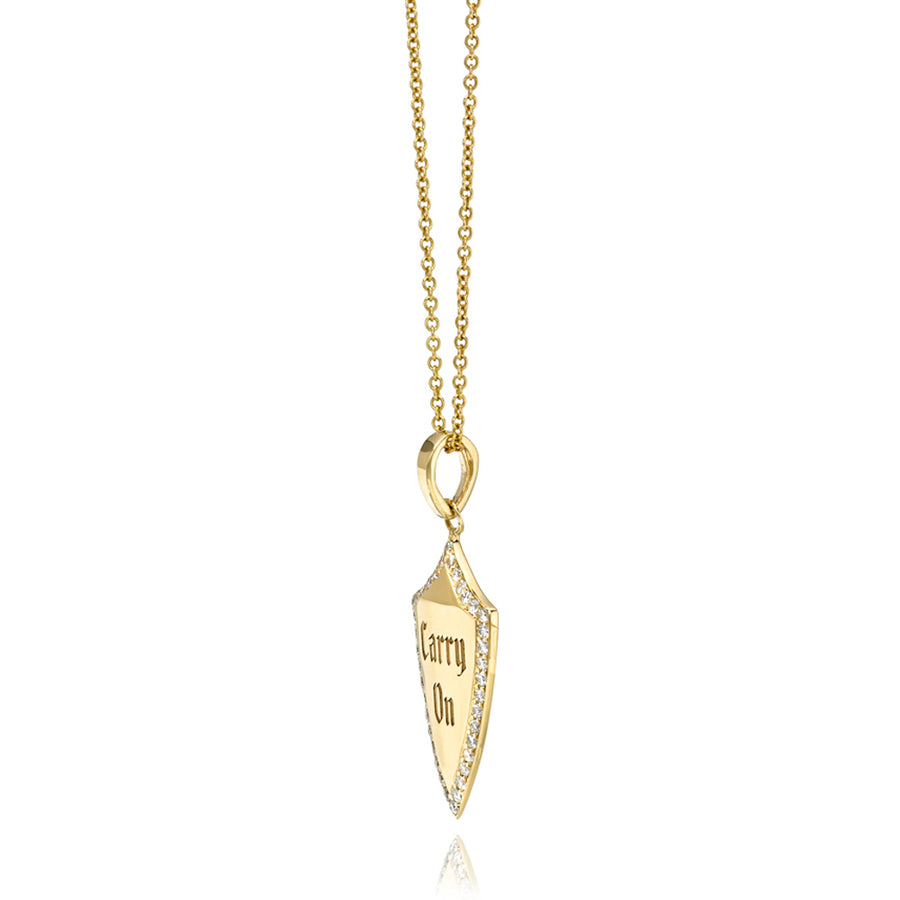 Diamond Carry On Shield Pendant