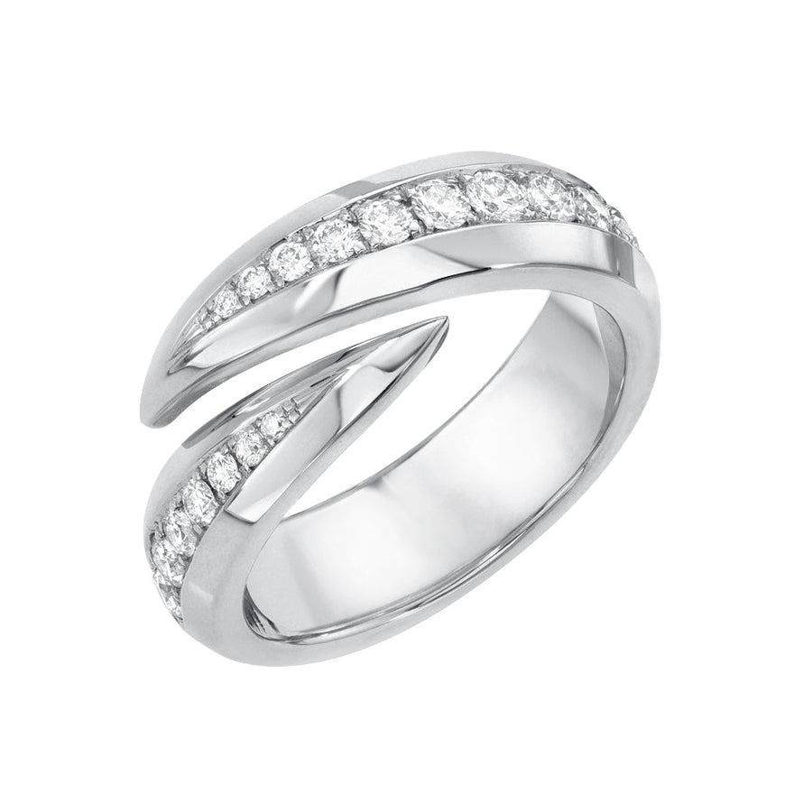 Sterling Silver Diamond Claw Ring