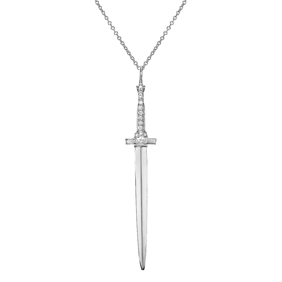 Sterling Silver Large Dagger Pendant