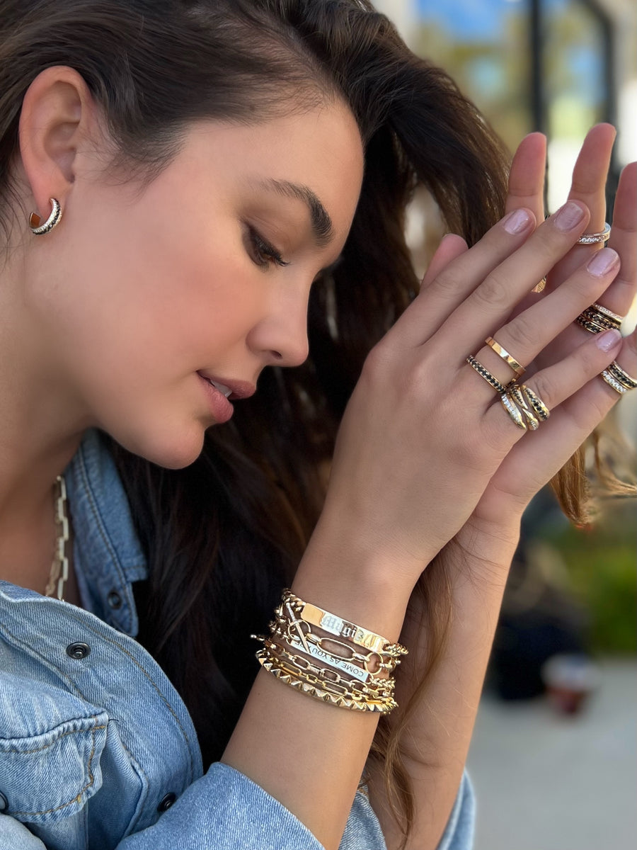 Black and White Diamond Doublet Ring