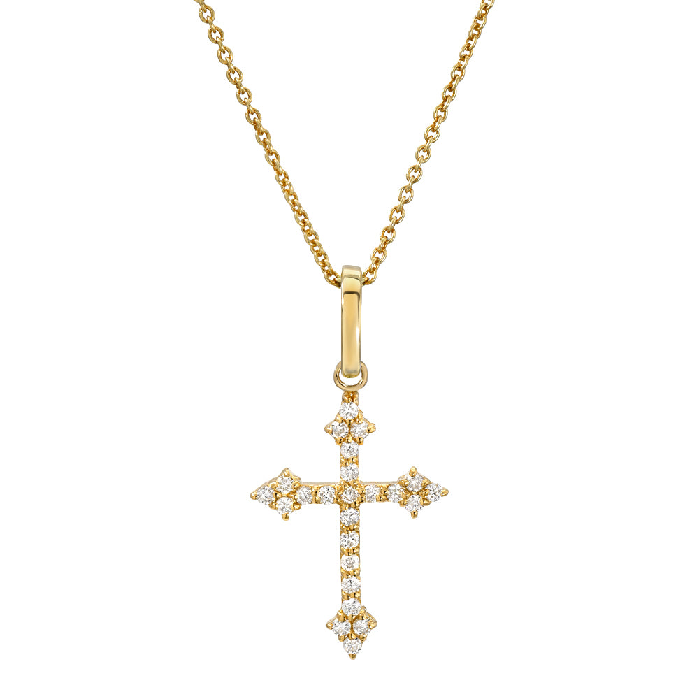 Diamond Baby Gothic Cross Pendant – DRU.