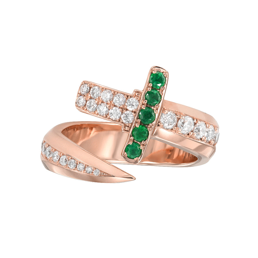 Diamond and Emerald Sword Ring