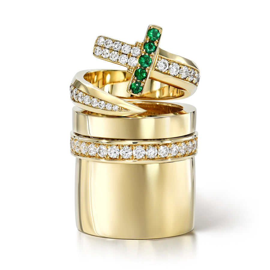 Diamond and Emerald Sword Ring