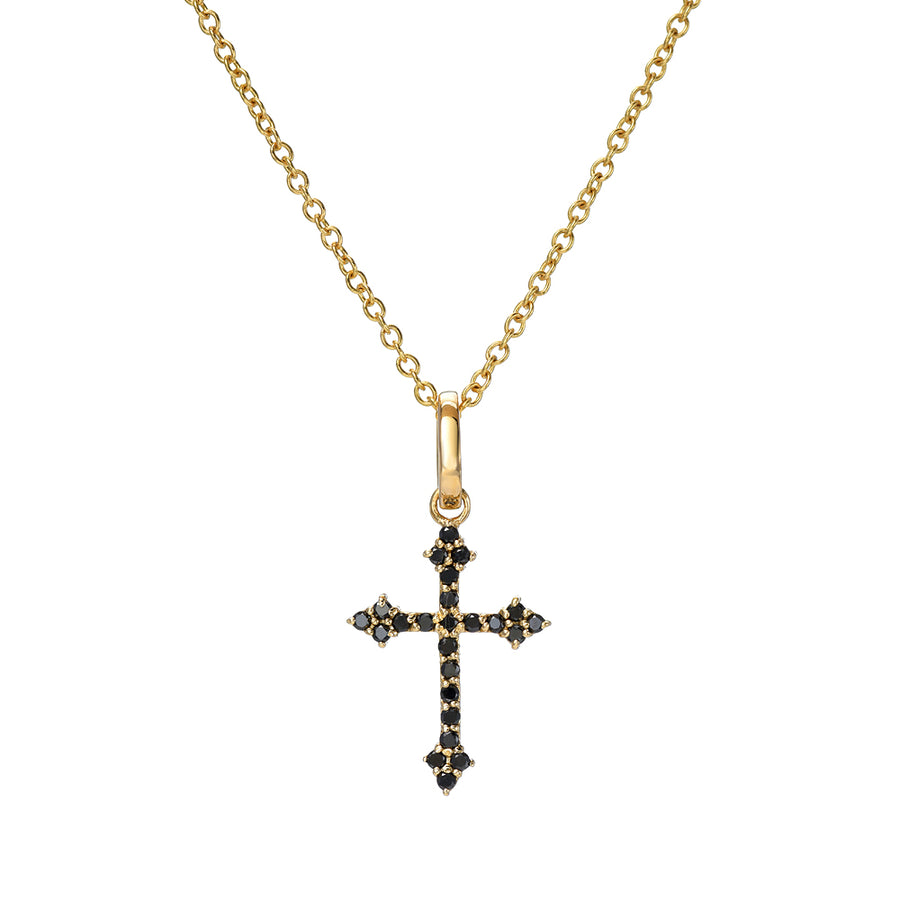 Black Diamond Baby Gothic Cross Pendant