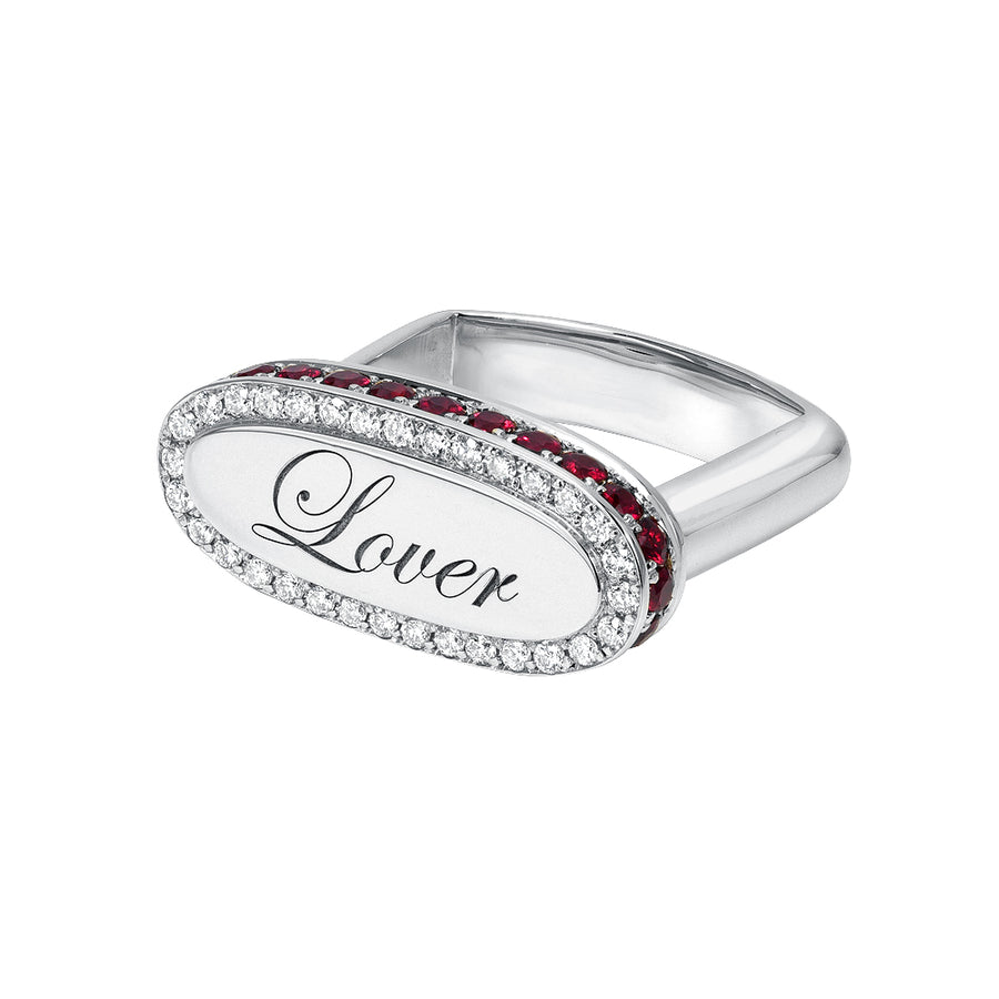 Ruby and Diamond Lover Signet