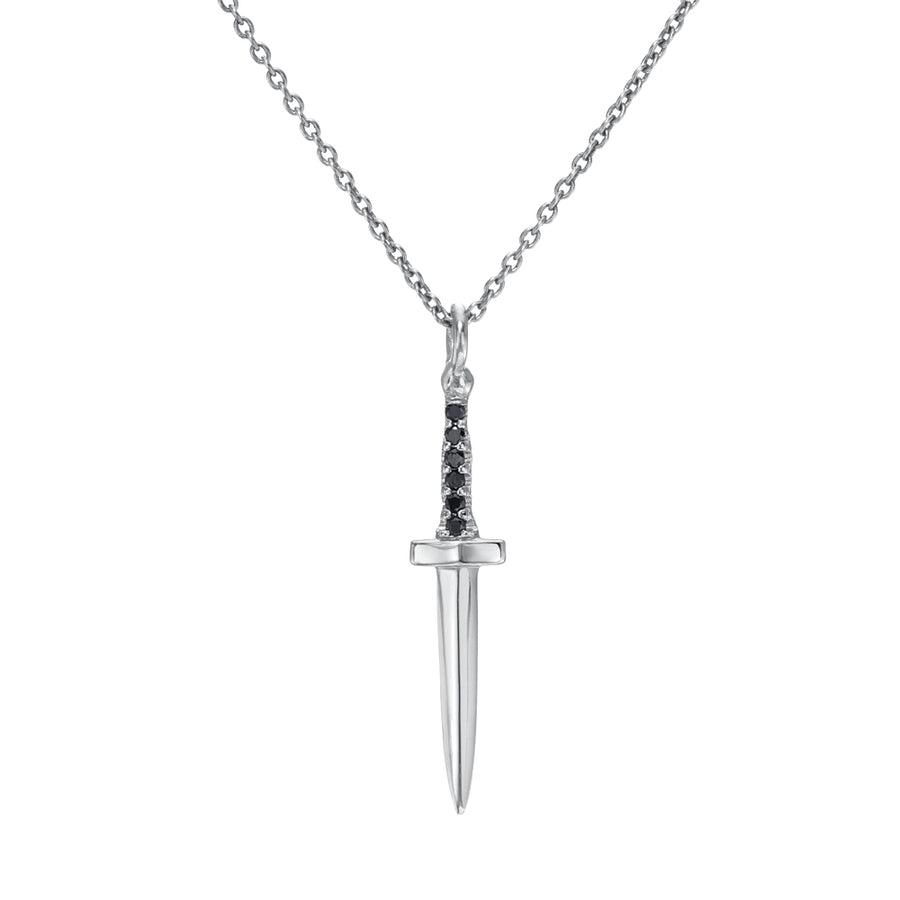Black Diamond Baby Dagger Necklace