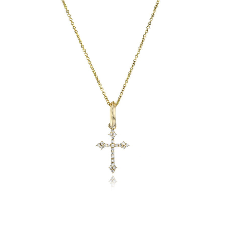 Diamond Baby Gothic Cross Pendant