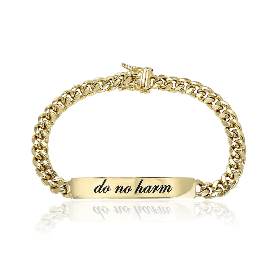 Personalized Cuff Motivational Quotes Bracelet Do No Harm  Etsy